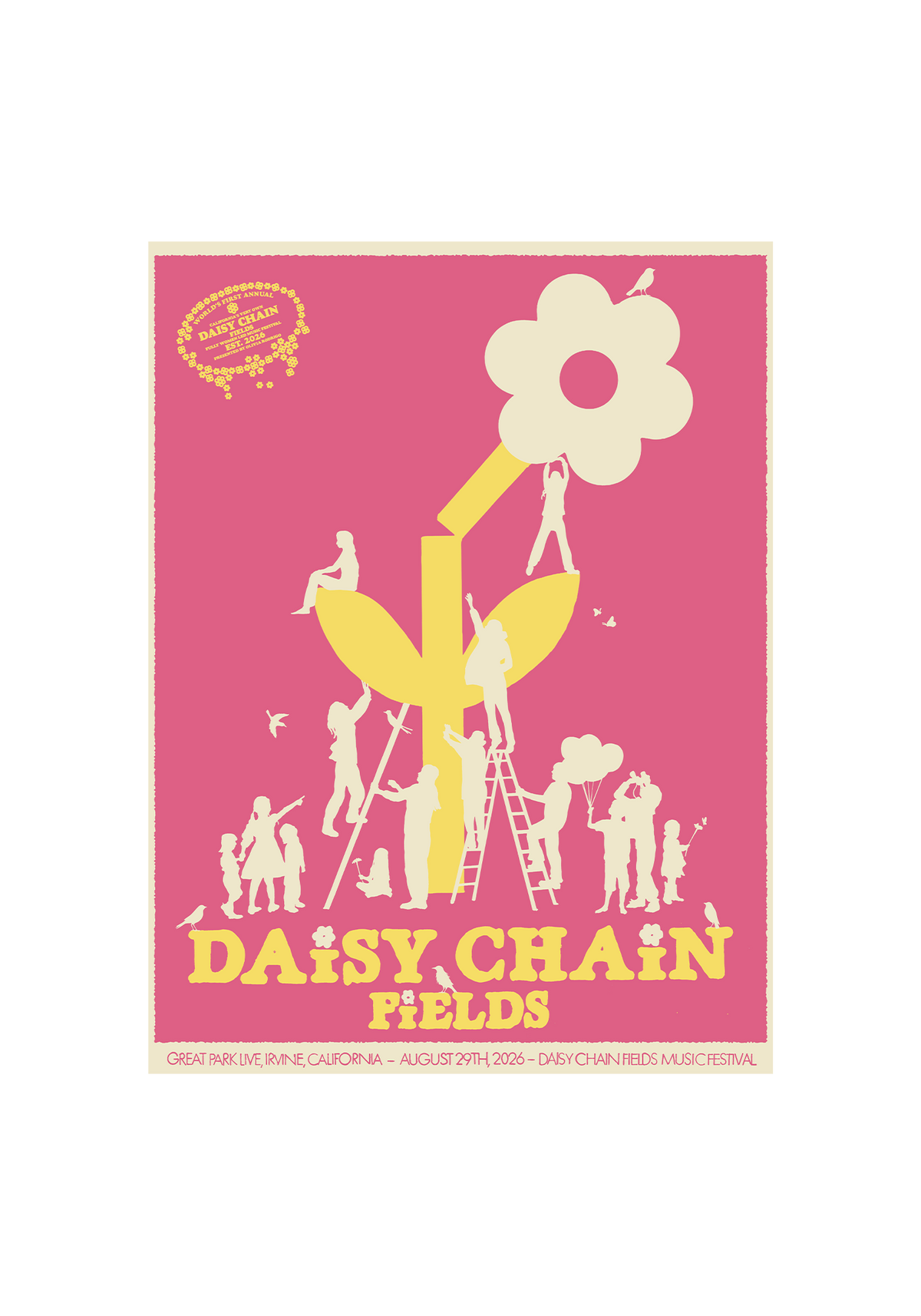 Daisy Chain Fields Festival Limited Edition Poster