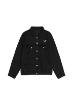 spill ur GUTS black denim jacket