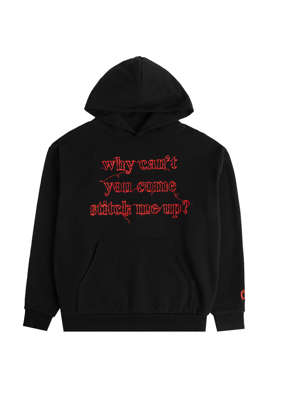 stitch me up embroidered hoodie