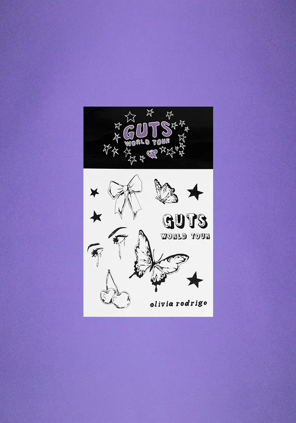 GUTS world tour sticker sheet