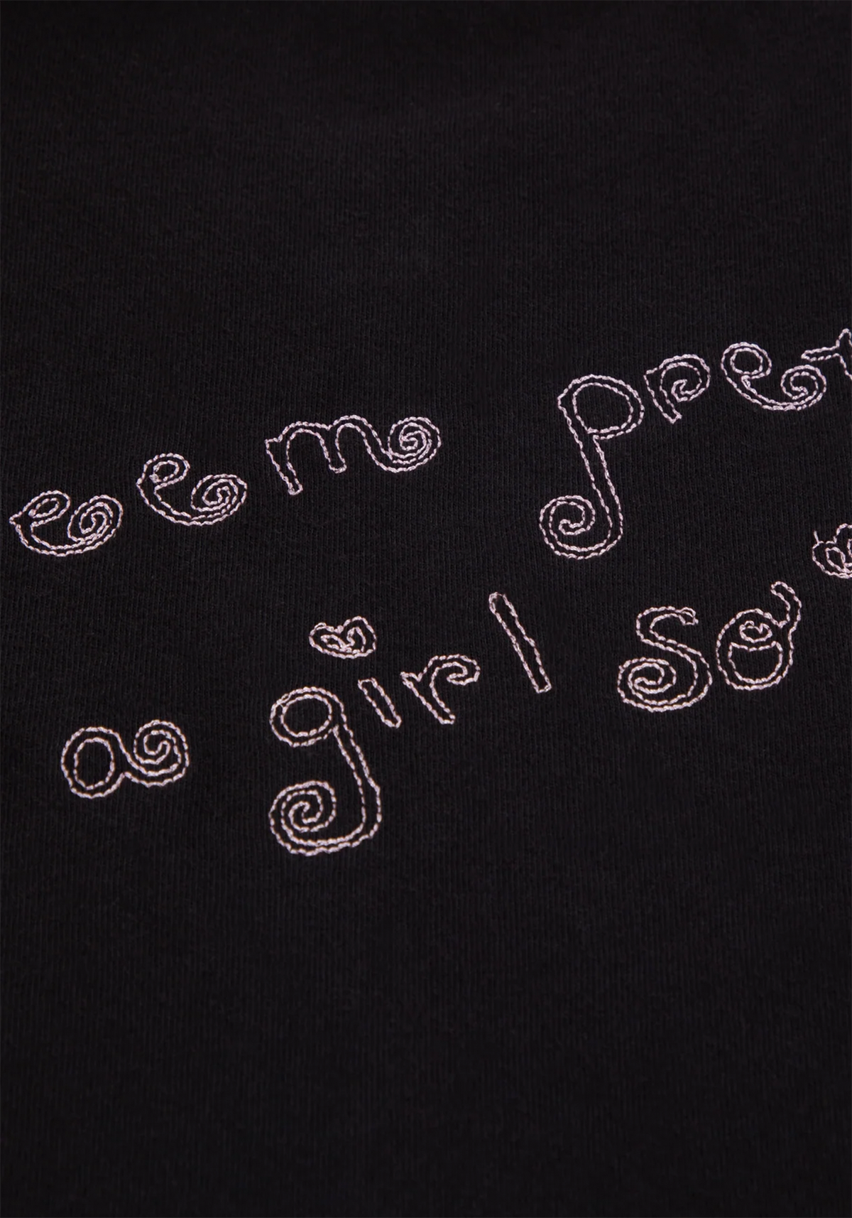 swing embroidered youth black t-shirt